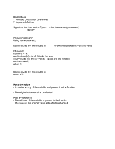 C++ Pass-by-Value and Function Declarations