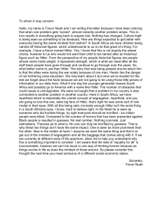 Trevor Noah Letter on Cultural Naming & Segregation
