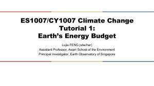 Climate Change Tutorial 1: Earth&rsquo;s Energy Budget