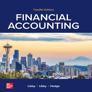 Financial Accounting 12th Edition Textbook by Libby Libby Hodge
