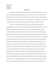 History of the Barbell and Gym Culture Essay