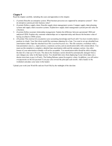 Chapter 9: Enterprise Systems & CRM