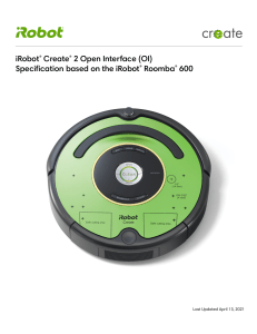 iRobot Create 2 Open Interface Specification