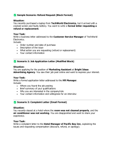 Business Letter Writing Scenarios & Examples