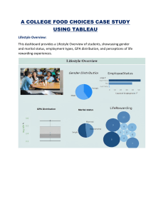 College Food Choices Case Study with Tableau