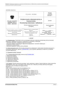 Norma PN-86/B-01811: Ochrona przed korozją w konstrukcjach betonowych