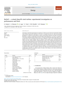 RoDaVi Mixed Drag-Lift Wind Turbine: Experimental Performance Study