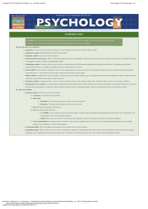Psychology QuickStudy: Principles & Study Types