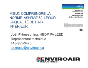 Comprendre la norme ASHRAE 62.1 pour la qualit&eacute; de l'air int&eacute;rieur