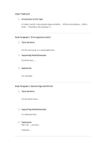 Essay Template: Structure for Academic Writing