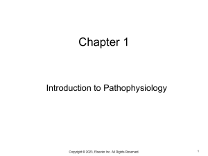 Chapter 1: Introduction to Pathophysiology
