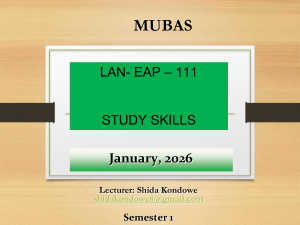 Study Skills: Time Management & Assertiveness for University Students