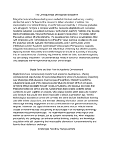 Misguided Education, Digital Tools, and Youth Challenges in Learning