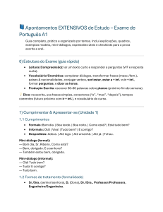 Guia de Estudo Completo para o Exame de Portugu&ecirc;s A1