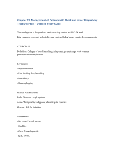 Nursing Study Guide: Chest & Lower Respiratory Tract Disorders