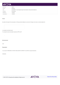AVEVA E3D ISODRAFT: Modifying Support Frame Descriptions