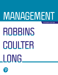 Management 16th Edition Textbook by Robbins Coulter Long