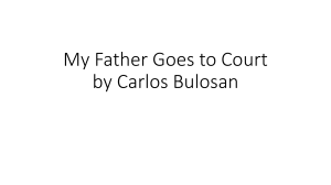 My Father Goes to Court by Carlos Bulosan