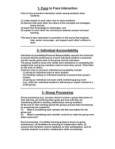 Cooperative Learning Principles: A Guide for Educators
