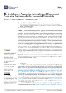 Usefulness of Accounting Info & Management Accounting Practices Under Uncertainty