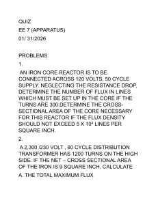 Electrical Engineering Quiz: Transformers & Reactors