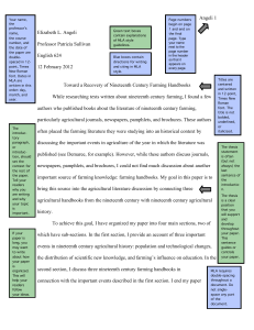 19th Century Farming Handbooks Research Paper