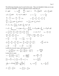 Folha de F&oacute;rmulas de Mec&acirc;nica dos Fluidos - P&aacute;gina 9