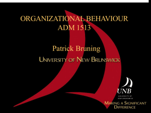 Organizational Behaviour Lecture: Introduction & Job Performance