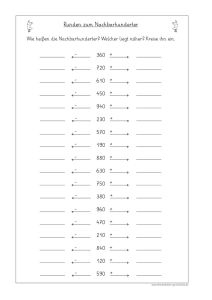 Rounding to Nearest Hundred Worksheet