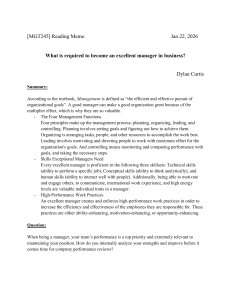 What Makes an Excellent Manager in Business?