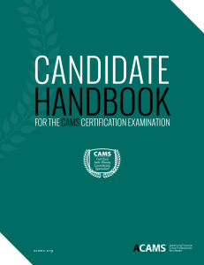 CAMS Certification Candidate Handbook | ACAMS Exam Guide