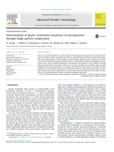 Plastic Properties of Microparticles via Single Particle Compression