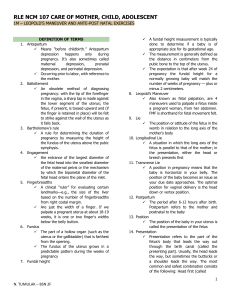 RLE NCM 107: Leopold's Maneuver & Antenatal Care