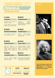 Temario Semanal F&iacute;sica TRAUM 2021