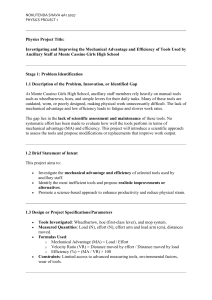 Physics Project: Improving Tool Efficiency at High School