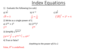 Index Equations: Exponents & Logarithms Practice Problems