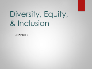 Diversity, Equity, & Inclusion - Chapter 3