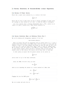 Series Solutions of Second-Order Linear Equations