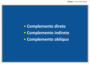 Exerc&iacute;cios de Complementos - 7.&ordm; Ano