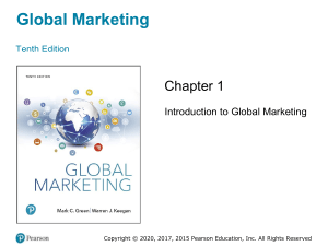 Global Marketing Chapter 1: Introduction to Global Marketing