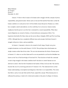 Genesis 1-9: Power, Responsibility, and Morality in Pop Culture