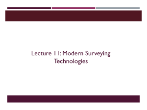 Lecture 11: Modern Surveying Technologies