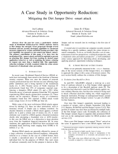 Mitigating Dirt Jumper Drive -smart DDoS Attack