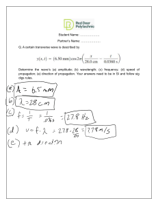 Physics Wave Problem: Amplitude, Wavelength, Frequency