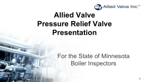 Allied Valve Pressure Relief Valve Presentation for MN Inspectors