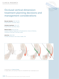 Occlusal Vertical Dimension: Treatment Planning