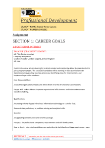 Professional Development Portfolio: Business Analyst Career Goals