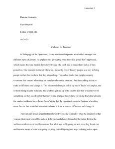 Walkouts for Freedom: Freire's Pedagogy and Student Activism