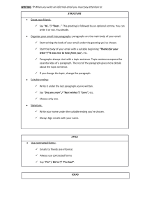 Informal Email Writing Guide