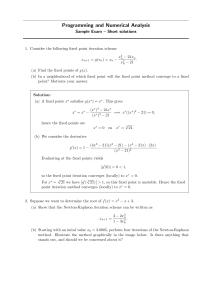 Programming and Numerical Analysis Sample Exam Solutions